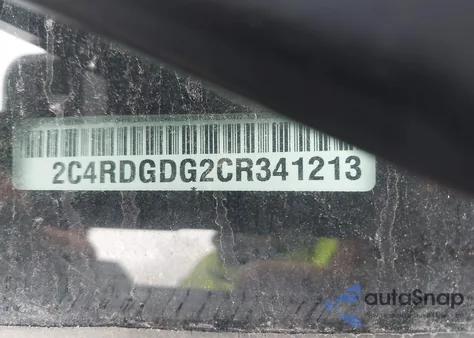 2012 Dodge Grand Caravan Crew z USA, uszkodzony, nr VIN 2C4RDGDG2CR341213